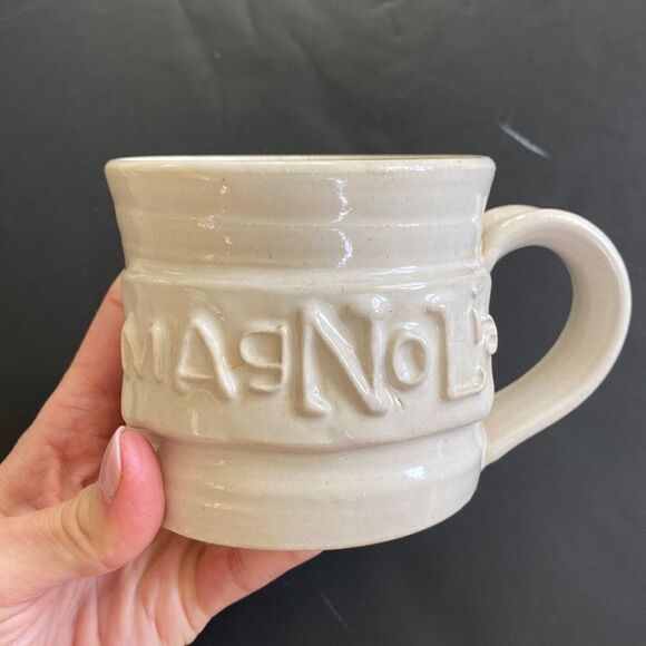 MAGNOLIA Coffee Mug Stoneware Hand Made Black Oak Art Magnolia Market Waco Texas - Picture 12 of 12